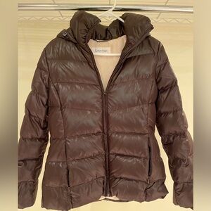 Calvin Klein puffer jacket in fall’s hot color
